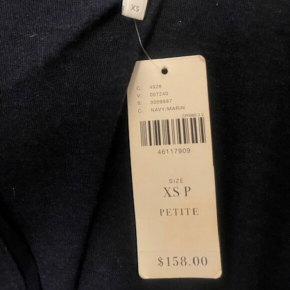 Anthropologie Navy V-Neck Knit Dress - XS -P - Picture 5 of 6